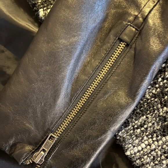 Soia & Kyo Canadian Made Leather and boiled wool jacket - Picture 5 of 7